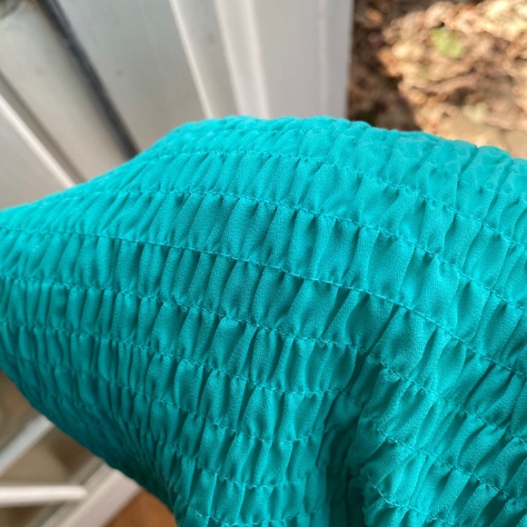 Belle summer short sleeves sky aqua top - Picture 10 of 11